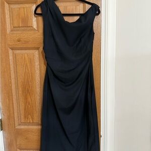 Ann Taylor One Shoulder Black Dress